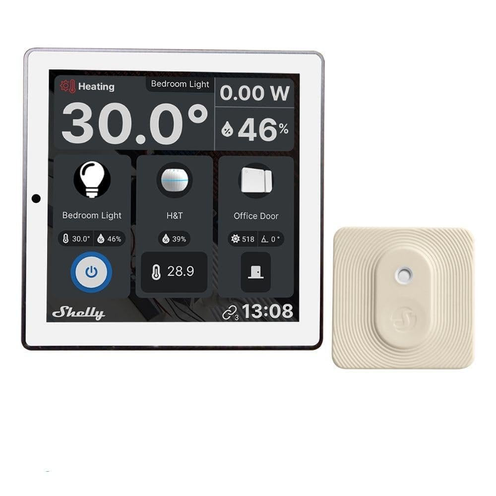 Shelly Wall Display with BLU H&T Temperature & Humidity Sensor White