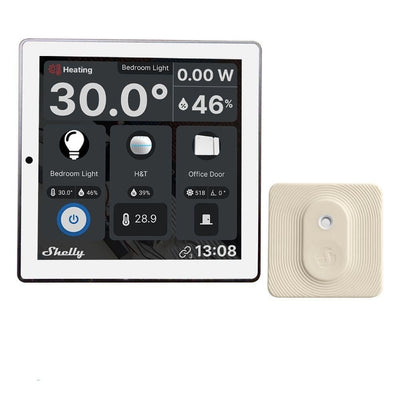 Shelly Wall Display with BLU H&T Temperature & Humidity Sensor White