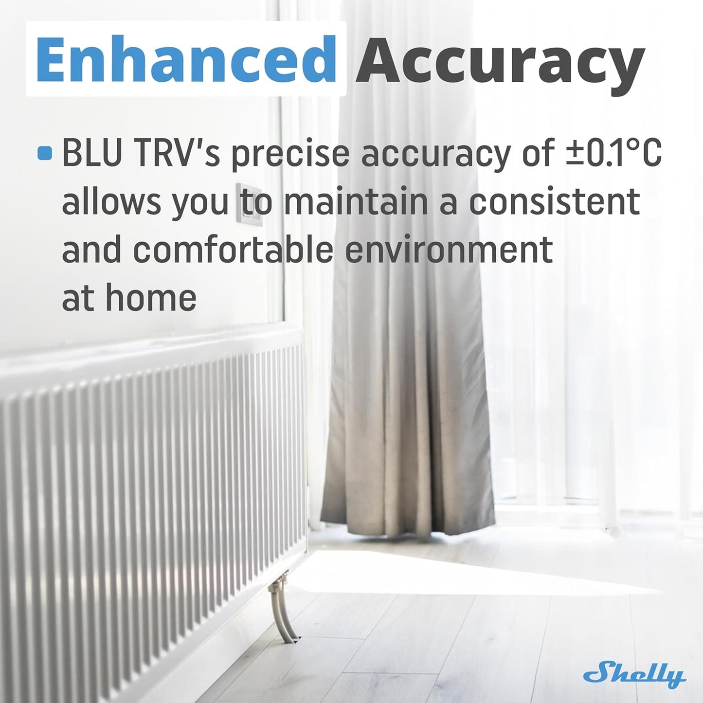 Shelly BLU TRV Smart Thermostatic Radiator Valve with Bluetooth and Zigbee Connectivity