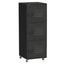 ProperAV Extra Mobile 3-Tier Storage Filing Cabinet with Wheels & Metal Doors - Black - maplin.co.uk