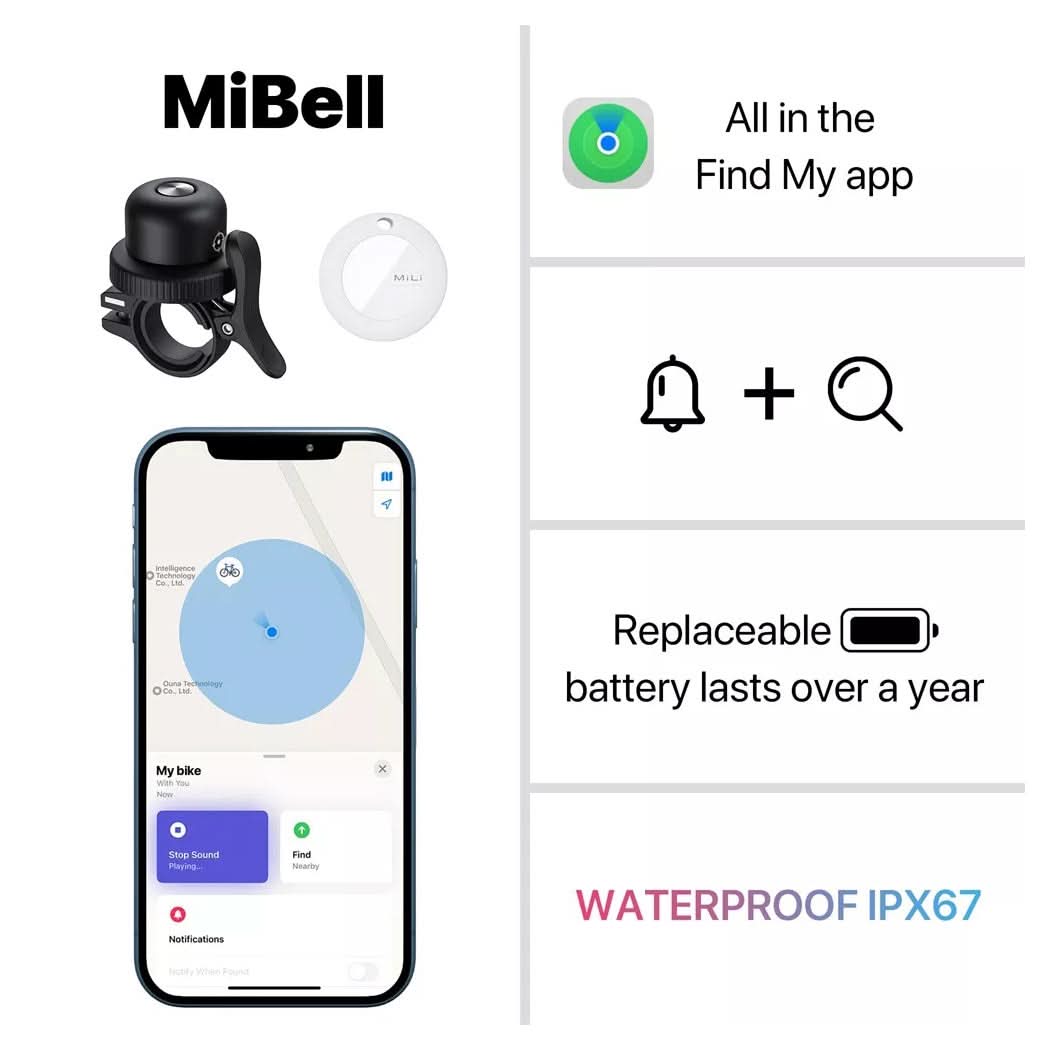 Maplin MiLi MiBell iOS Compatible Bicycle E-Scooter Bell Item Locator