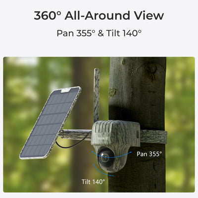 Reolink Go Series 4K PT Battery 4G LTE Outdoor Wildlife Camera with Solar Panel