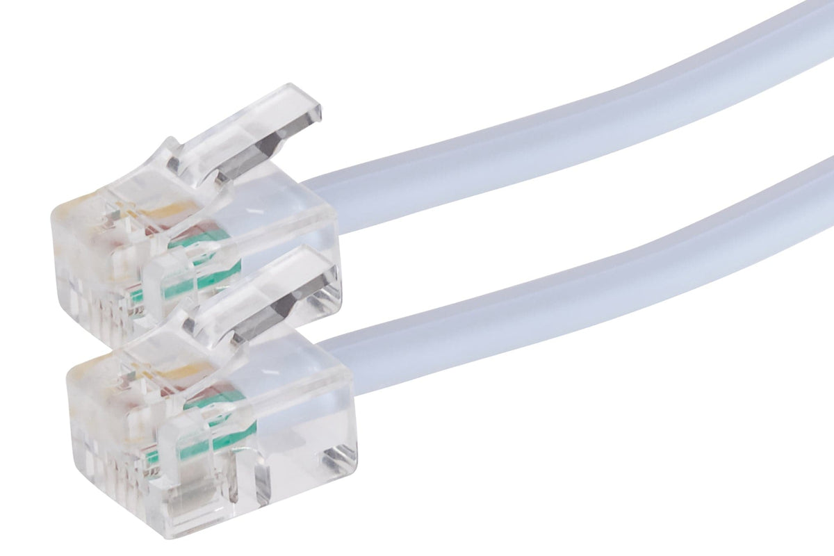 Network Cable For Rj11 Maplin RJ11 to RJ11 6P4C Telephone Modem Lead - White, 5m | Cables ...