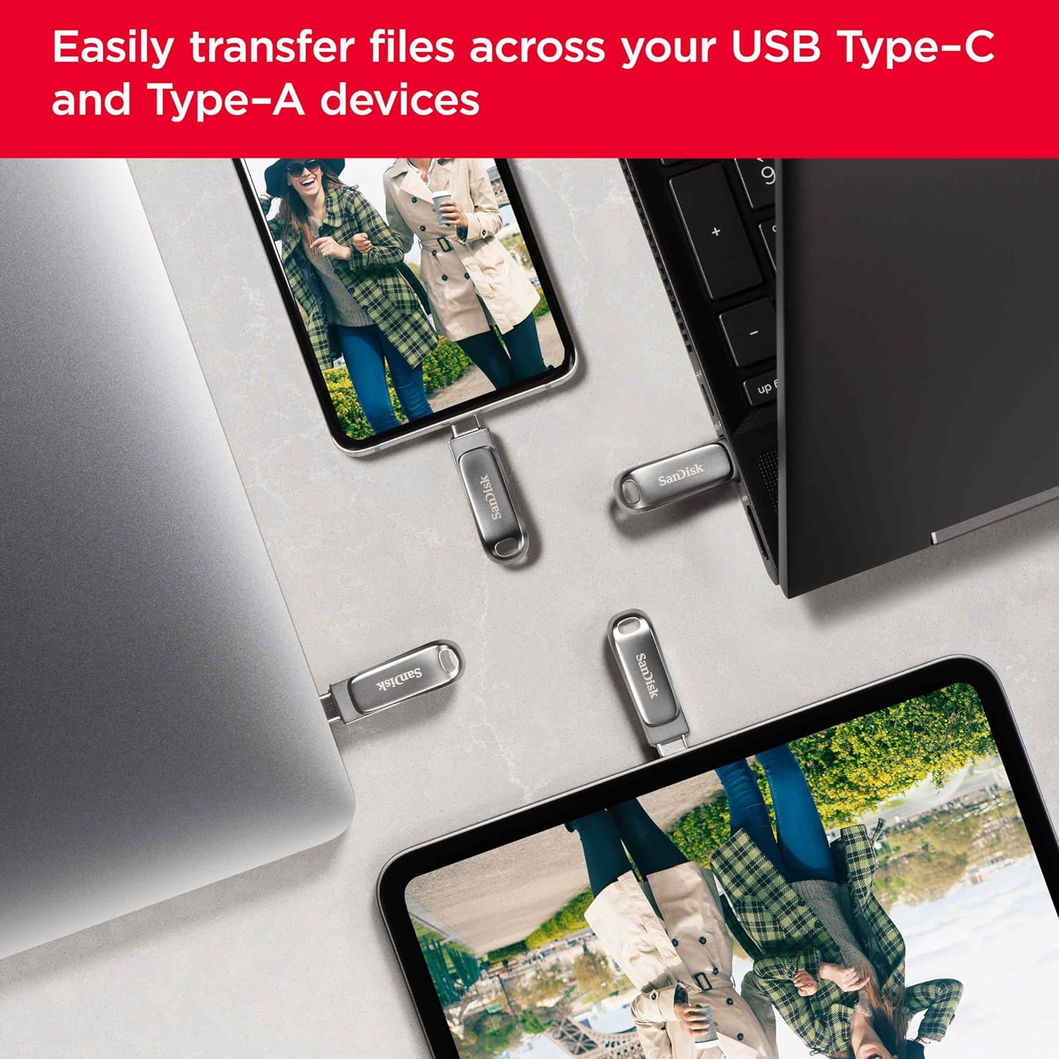 SanDisk 64GB Ultra Dual Drive Luxe USB-A / USB-C 3.2 Flash Drive