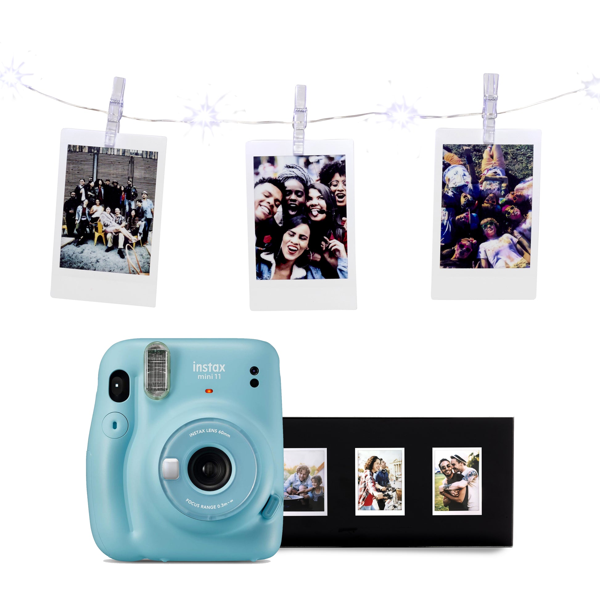 Fujifilm Instax Mini 11 Instant Camera - Sky Blue Camera + 10 Shot Pack + Accessories