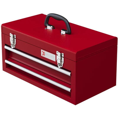 Maplin Plus 460mm x 240mm x 220mm Portable 2 Drawer Lockable Metal Tool Box - maplin.co.uk