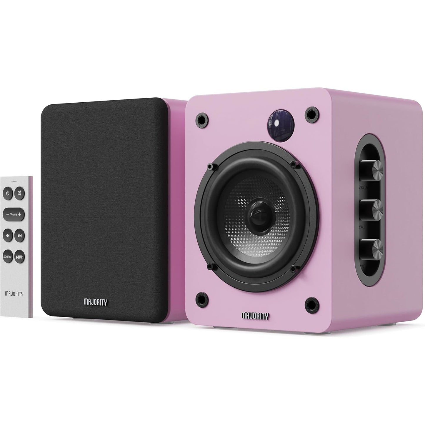 Majority D50X Bluetooth Bookshelf Speakers Pink