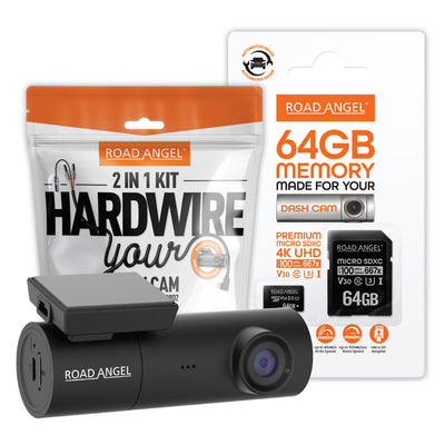 Road Angel Halo Spark Deluxe 1080p Dash Cam with 64GB SD Card & Hardwire Kit