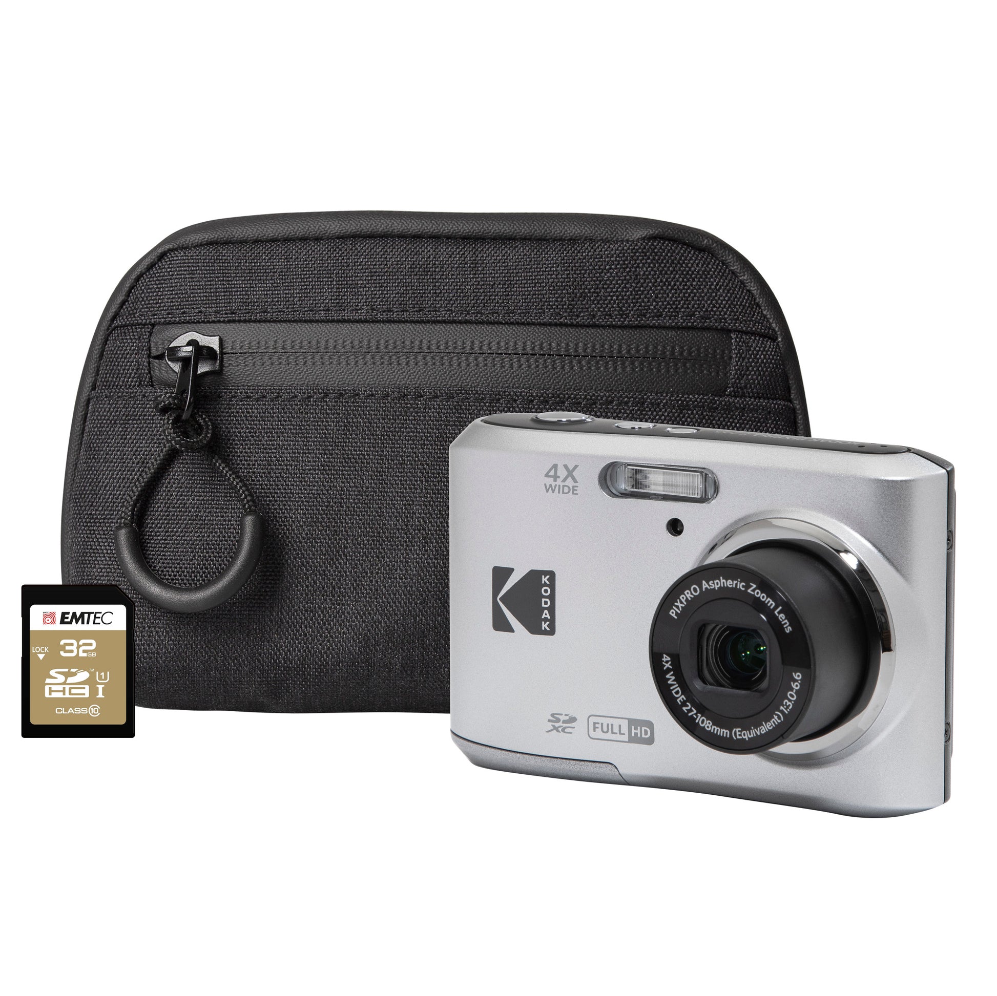 Kodak PIXPRO FZ45 16MP 4x Zoom Compact Camera Camera + 32GB SD Card + Compact Case