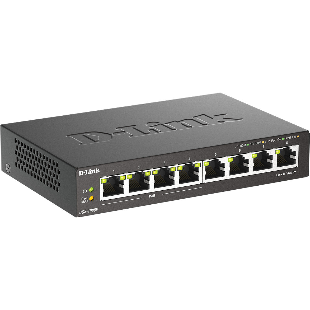 D-Link 8-Port Gigabit PoE Unmanaged Desktop Switch | Computing & Mobile ...