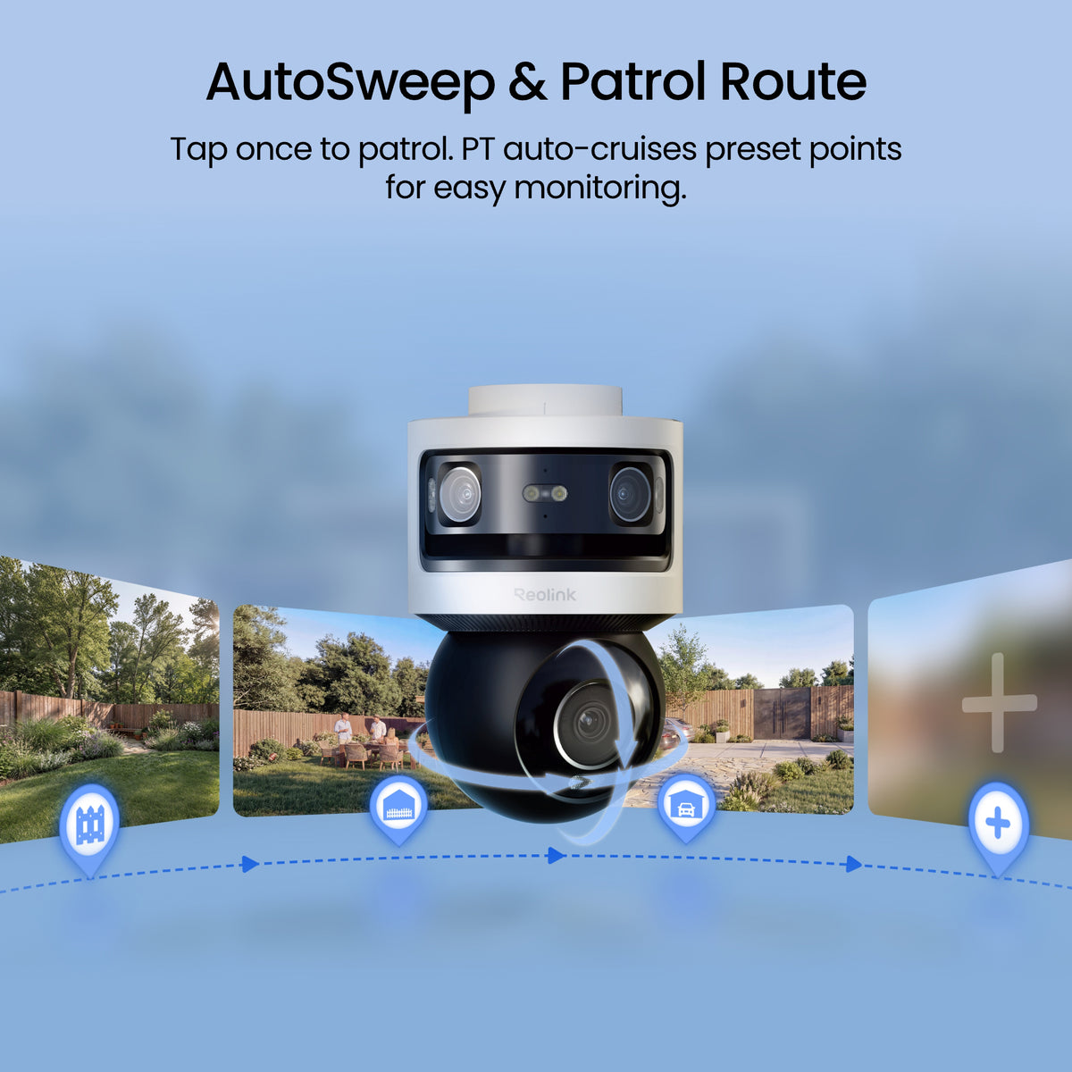 Reolink OMVI Series 18MP WiFi 6 3 Lens PT Sync Auto Track AI Detection Spotlight Security Camera