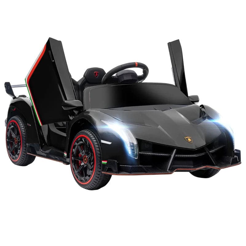 Maplin Plus Licensed Lamborghini Veneno 12V Electric Ride On Car with Portable Battery, Remote, Music & Horn - maplin.co.uk