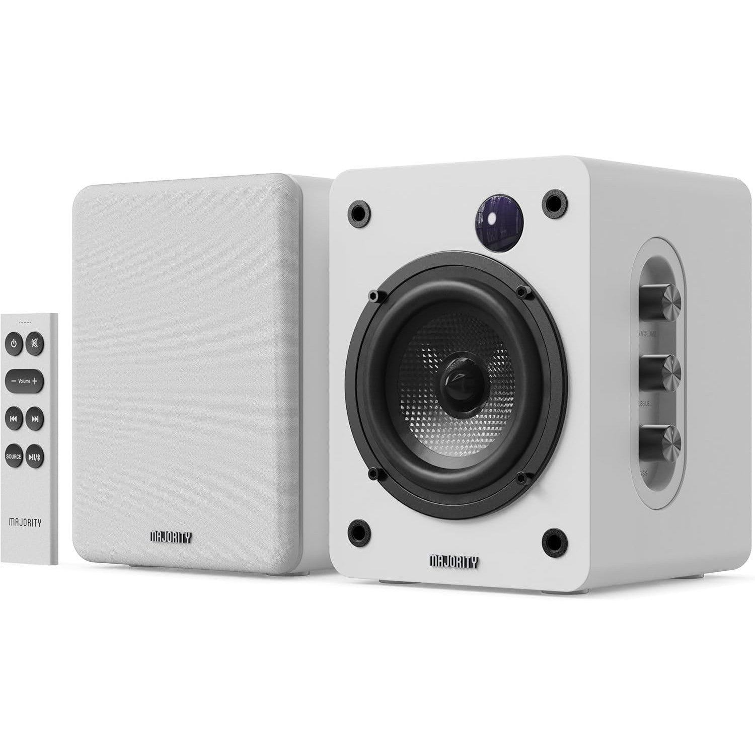 Majority D50X Bluetooth Bookshelf Speakers White