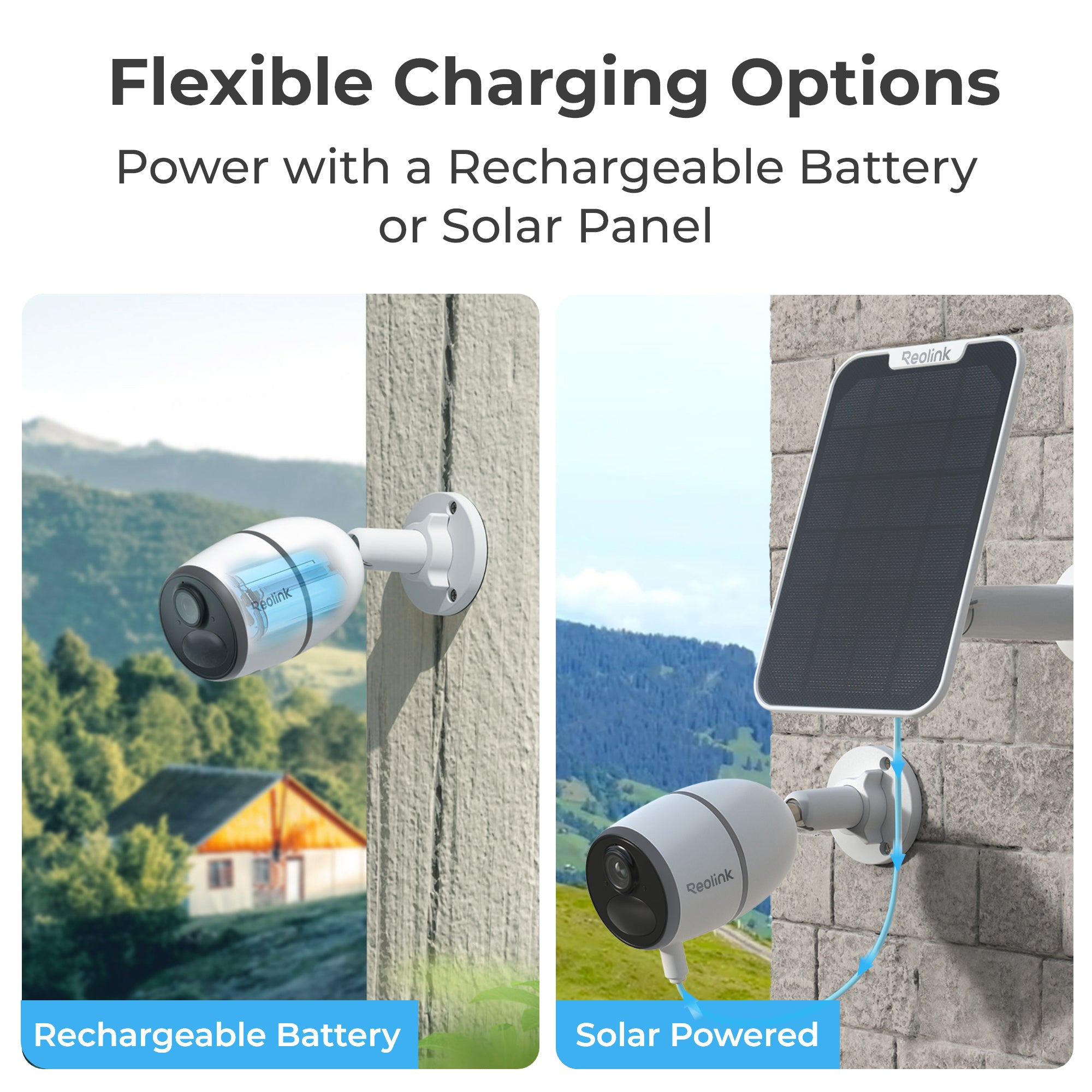 Reolink Go Series 2K Battery 4G LTE Outdoor Security Camera with Solar Panel & 64GB microSD Card
