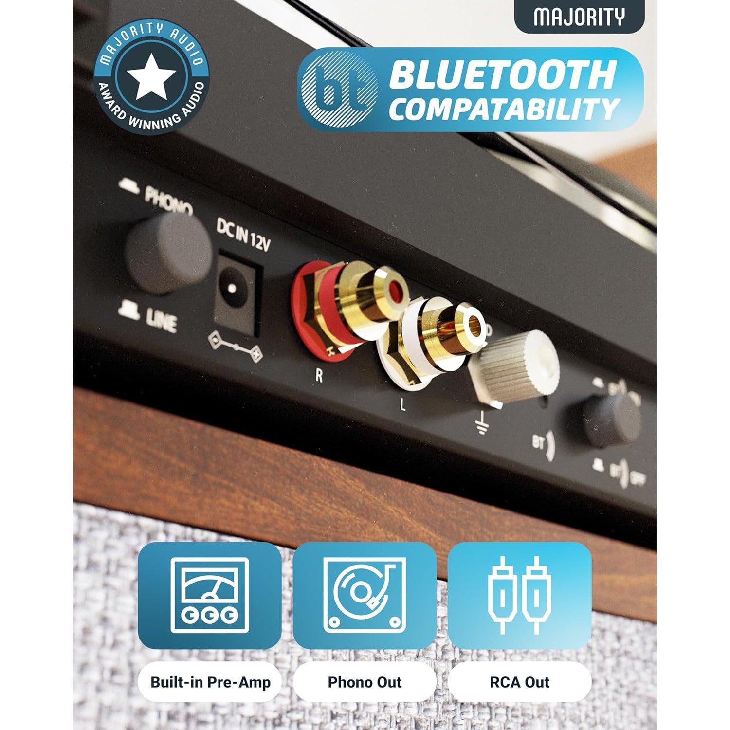 Majority Stylo Bluetooth Turntable