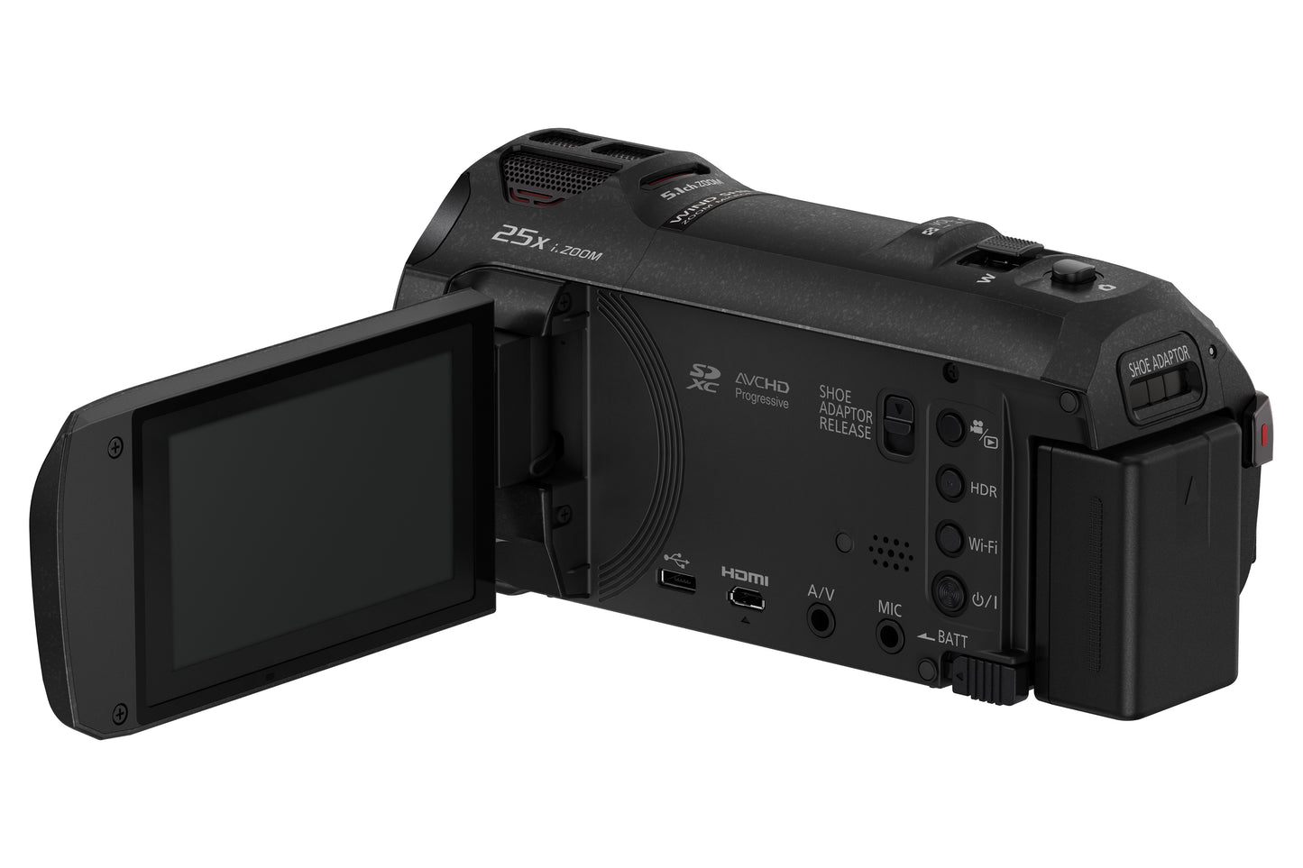 Panasonic HC-VX980 4K Camcorder with 20x Optical Zoom, 3" LCD, WiFi & SD/SDHC/SDXC Compatibility - Black