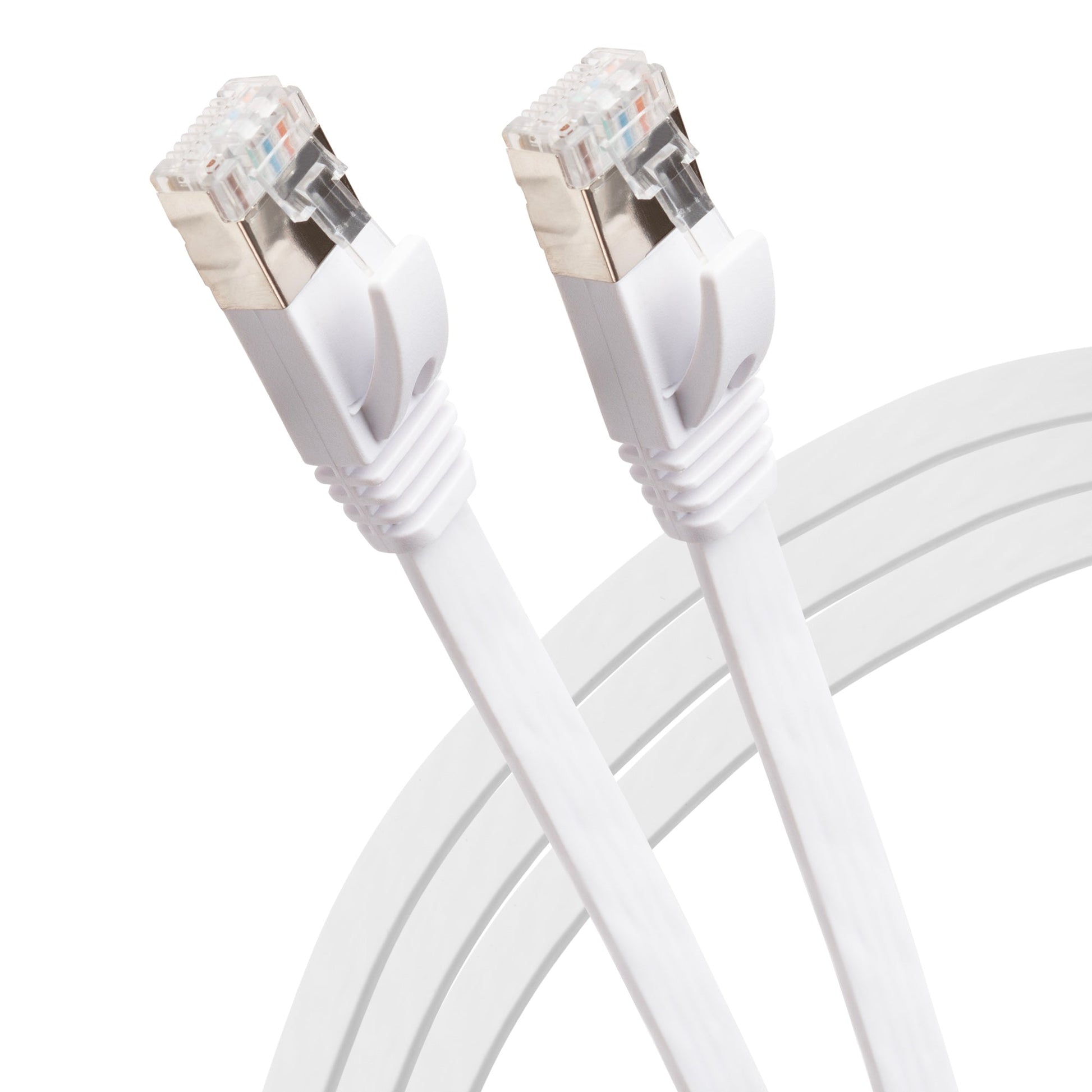 Maplin RJ45 CAT6 UTP Flat Ethernet LAN Cable - White 15m