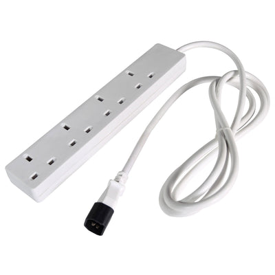 Mercury IEC C14 4 Socket Extension Lead - 2m