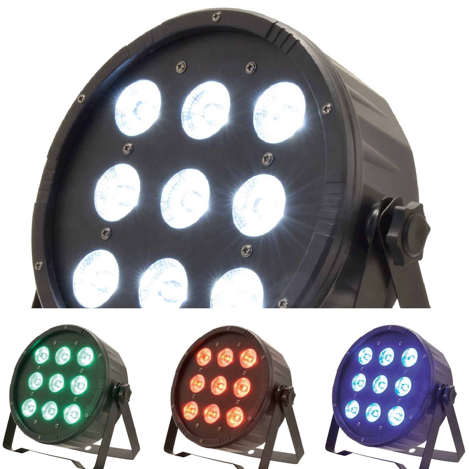 QTX PAR-54 Extra Flat 4-in-1 LED Plastic PAR Can