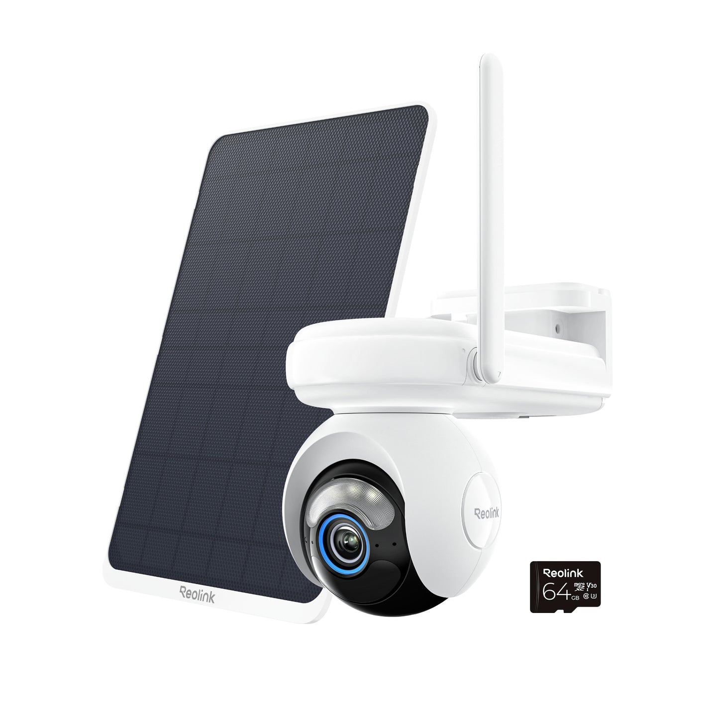 Reolink Altas Go Series 2K PT Battery 4G LTE Outdoor Security Camera with Solar Panel & 64GB microSD Card