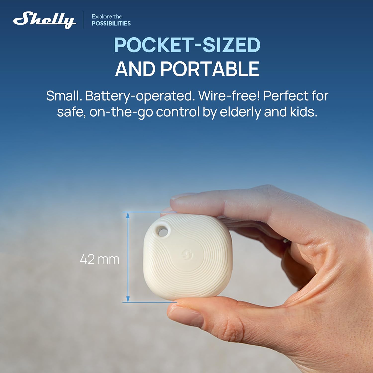 Shelly BLU Button 1 Tough ZB Bluetooth & Zigbee Smart Button