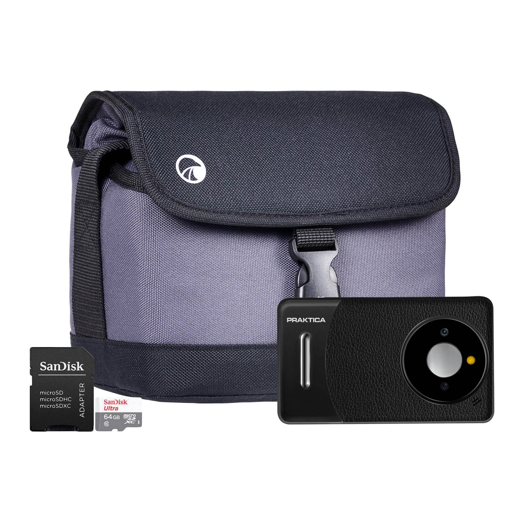 Praktica DZ13 Compact Digital Camera Camera + Sandisk 64GB MicroSD Card + System Bag