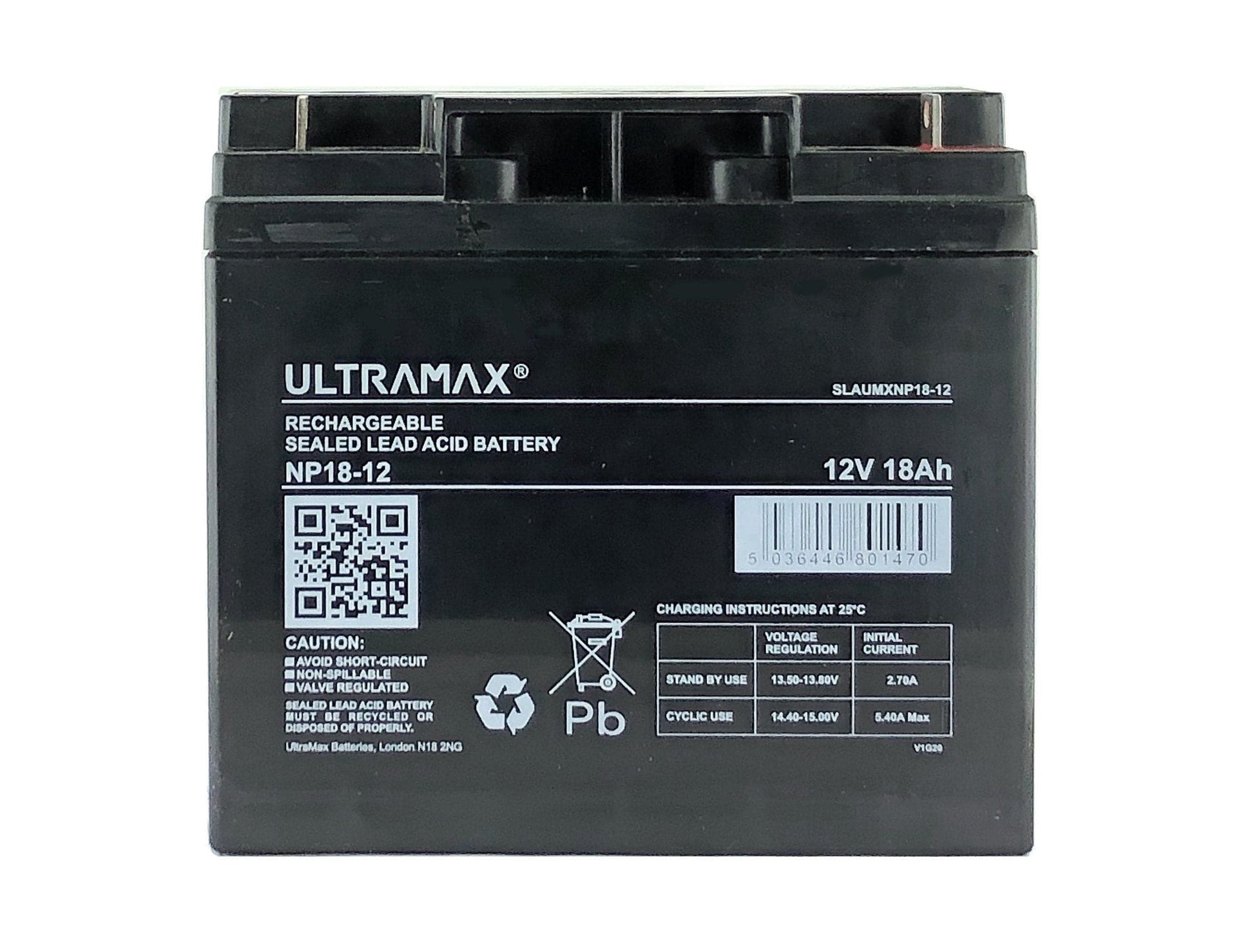 Maplin Plus NP18-12 12V 18AH 20HR (AS 17AH, 19AH, 20AH & 22AH) Sealed Lead Acid Rechargeable Battery - maplin.co.uk