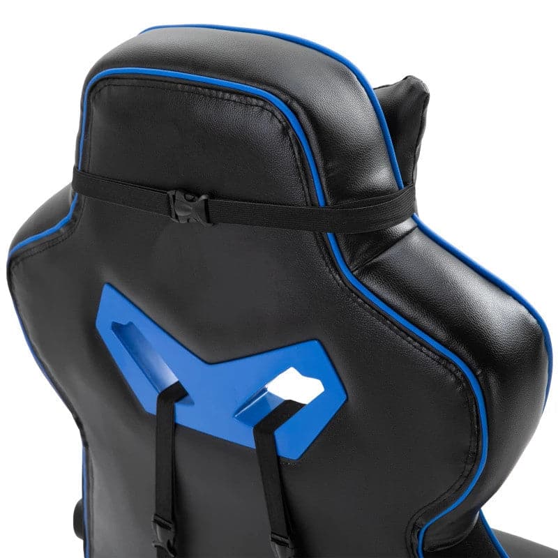 Maplin Plus Ergonomic Racing Adjustable Reclining Gaming Office Chair with Headrest, Lumbar Support & Retractable Footrest