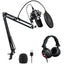 Maono USB Condenser Cardioid Microphone with Boom Arm and Headphones - maplin.co.uk