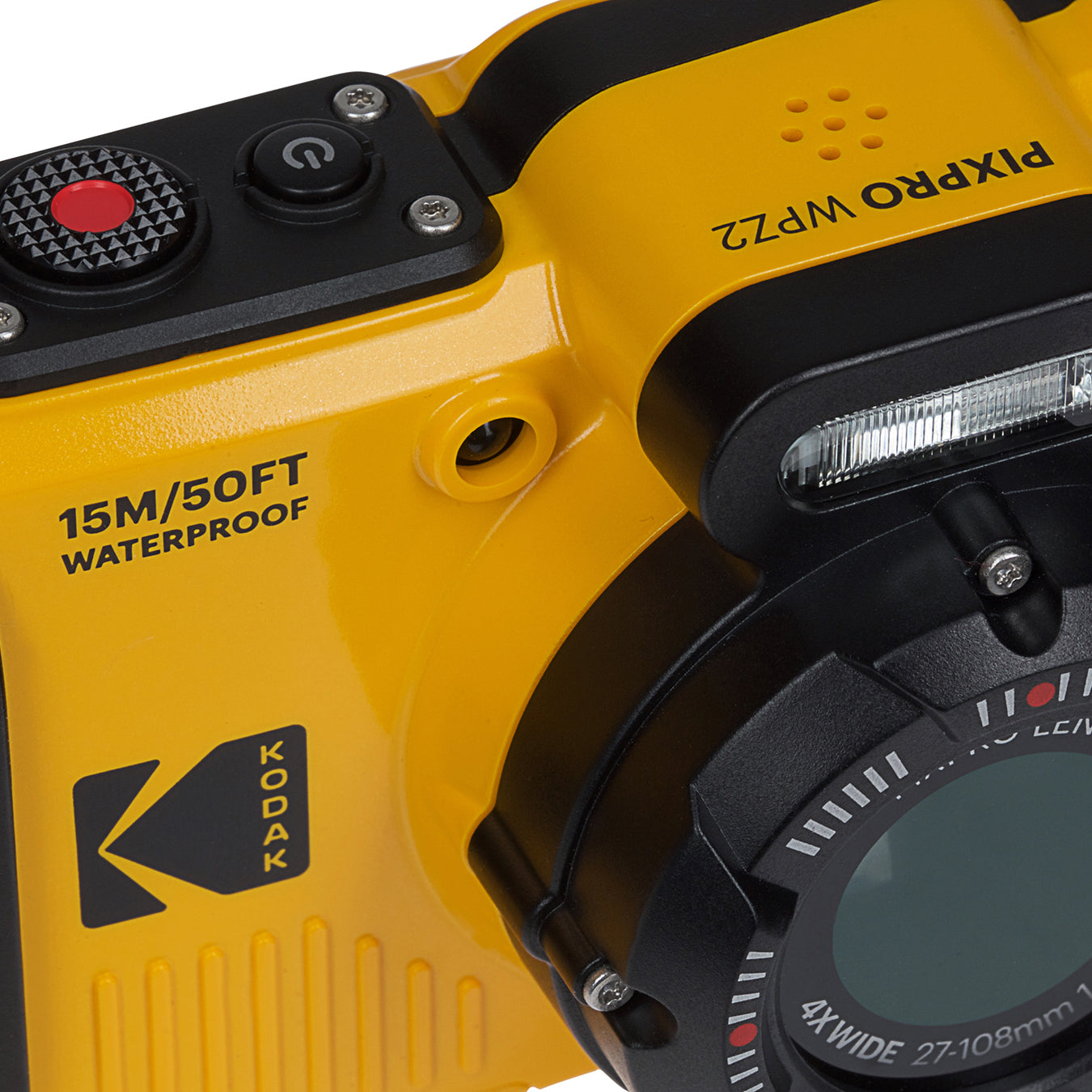 Kodak PIXPRO WPZ2 16MP 4x Zoom Tough Compact Camera - Yellow