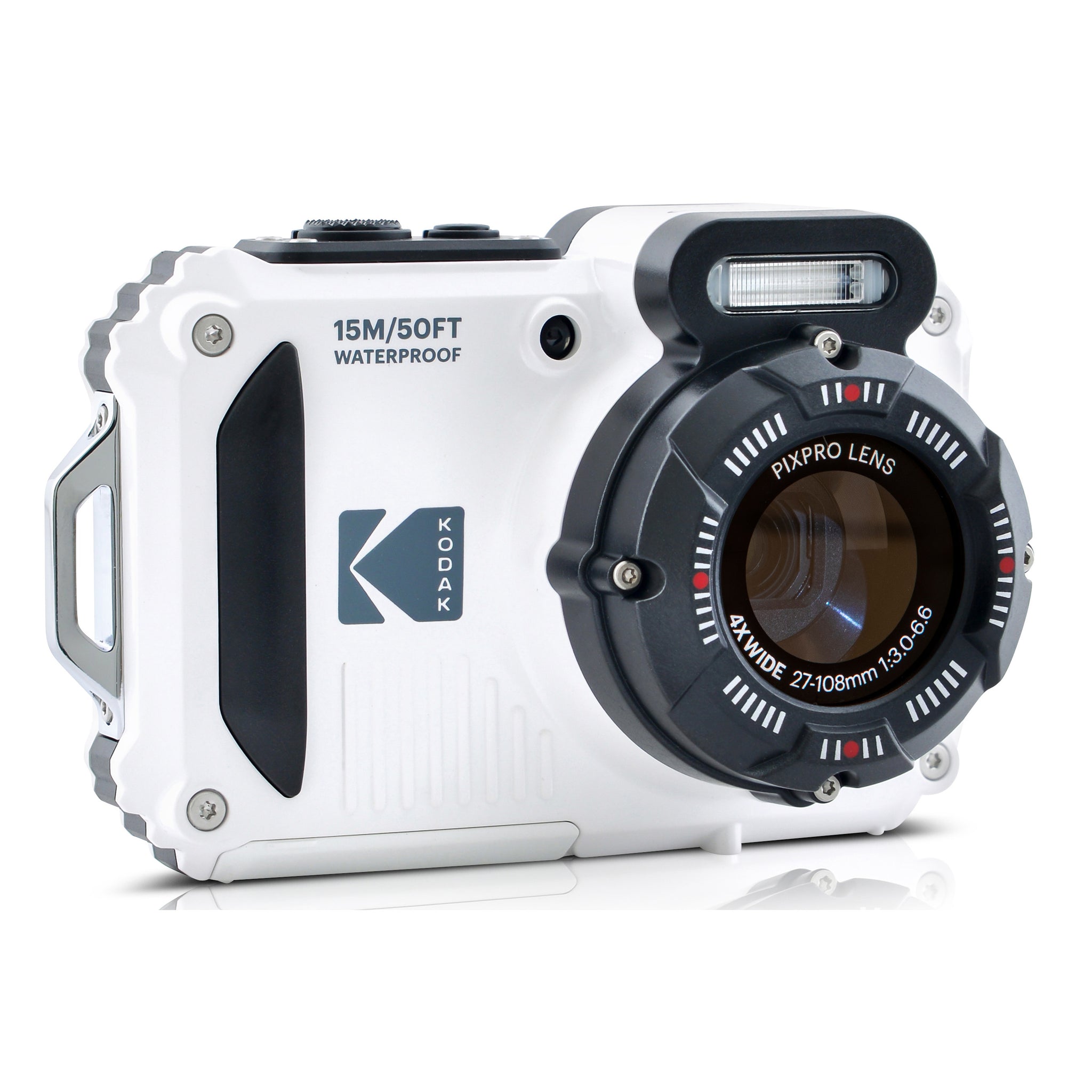 Kodak PIXPRO WPZ2 Waterproof 16MP 4x Zoom Tough Compact Camera - White