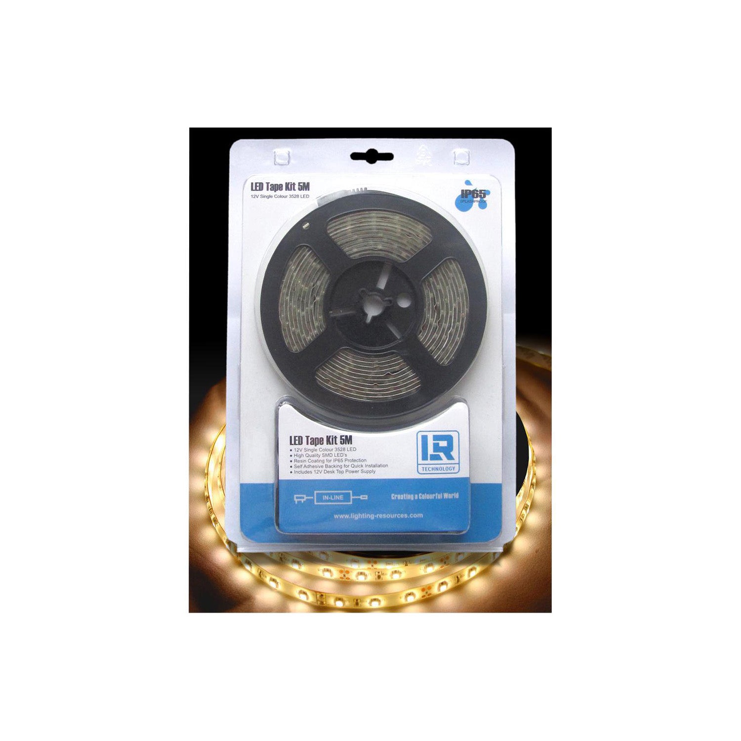 LR Technology Splash-Proof LED Tape Strip Light Kit - Warm White, 5m ...