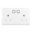 British General Slim Nexus Double Switched 13A Power Socket + Smart Home Control - White