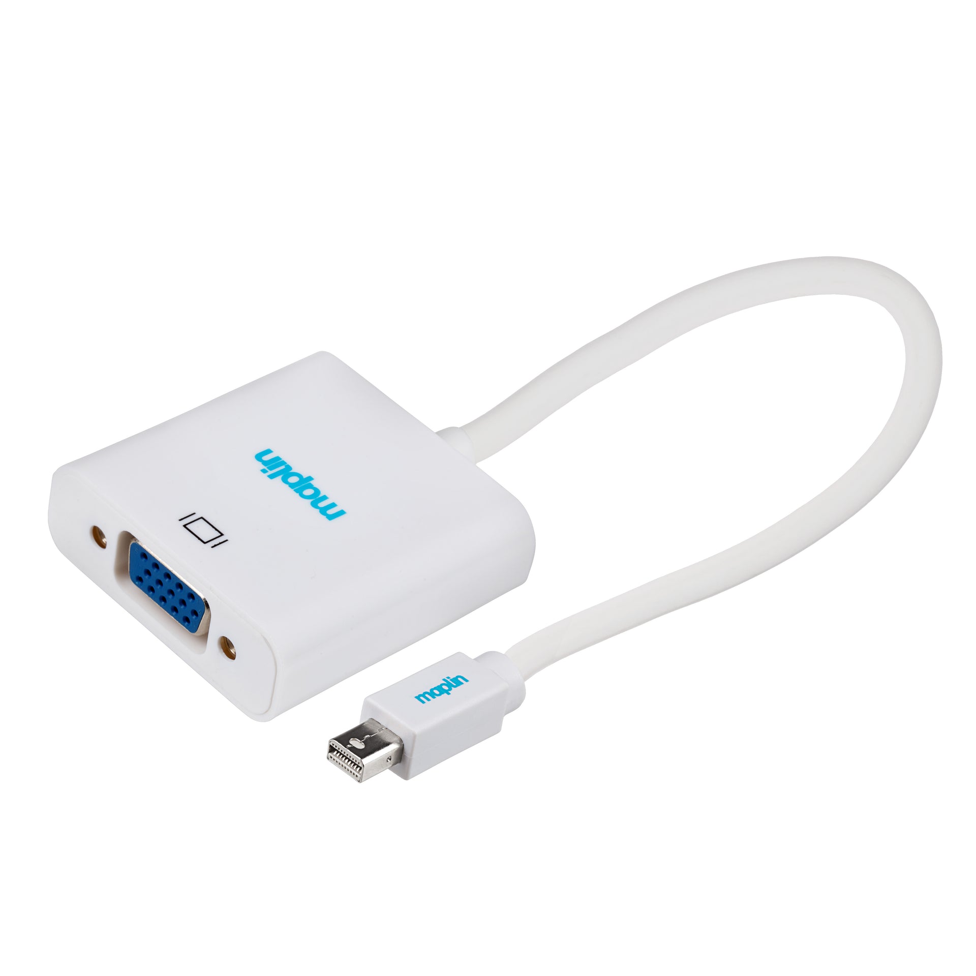 Mini DisplayPort to VGA Female Adapter White 23cm