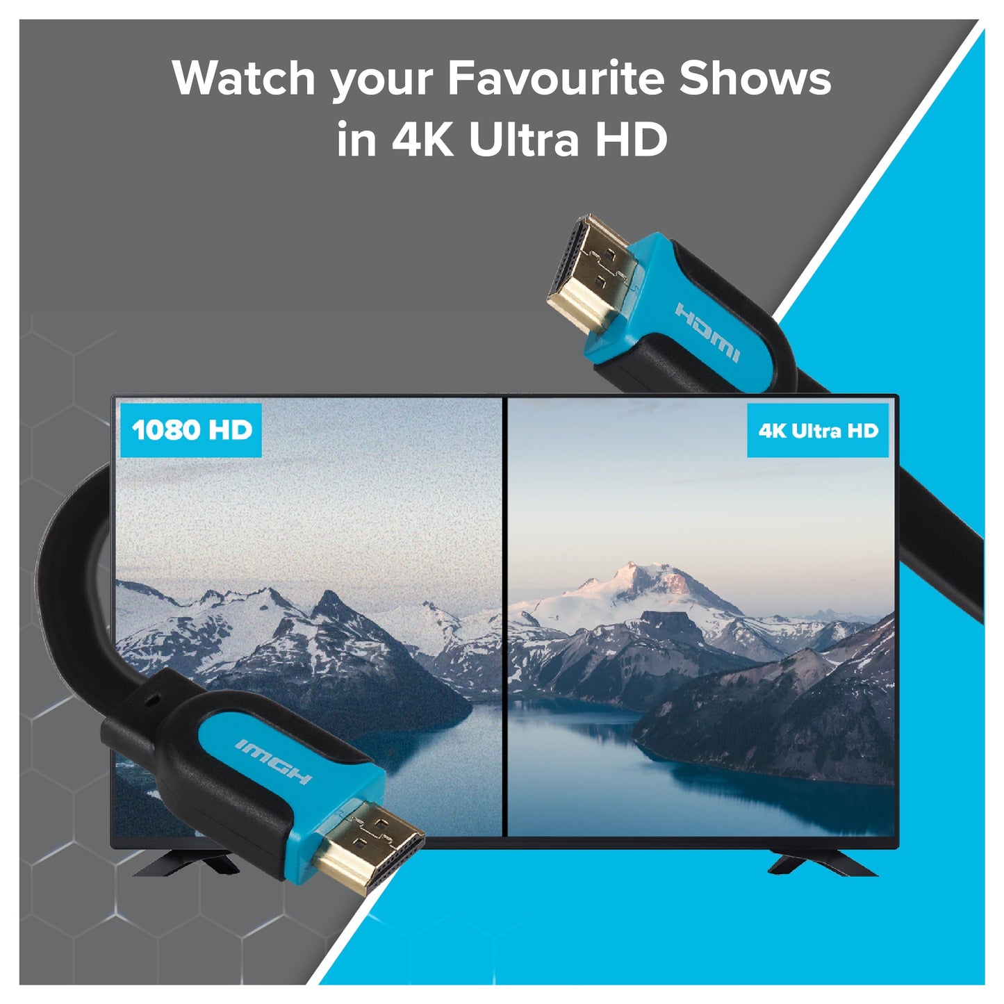 Maplin Flat HDMI to HDMI 4K Ultra HD Cable with Gold Connectors - Black, 3m - maplin.co.uk