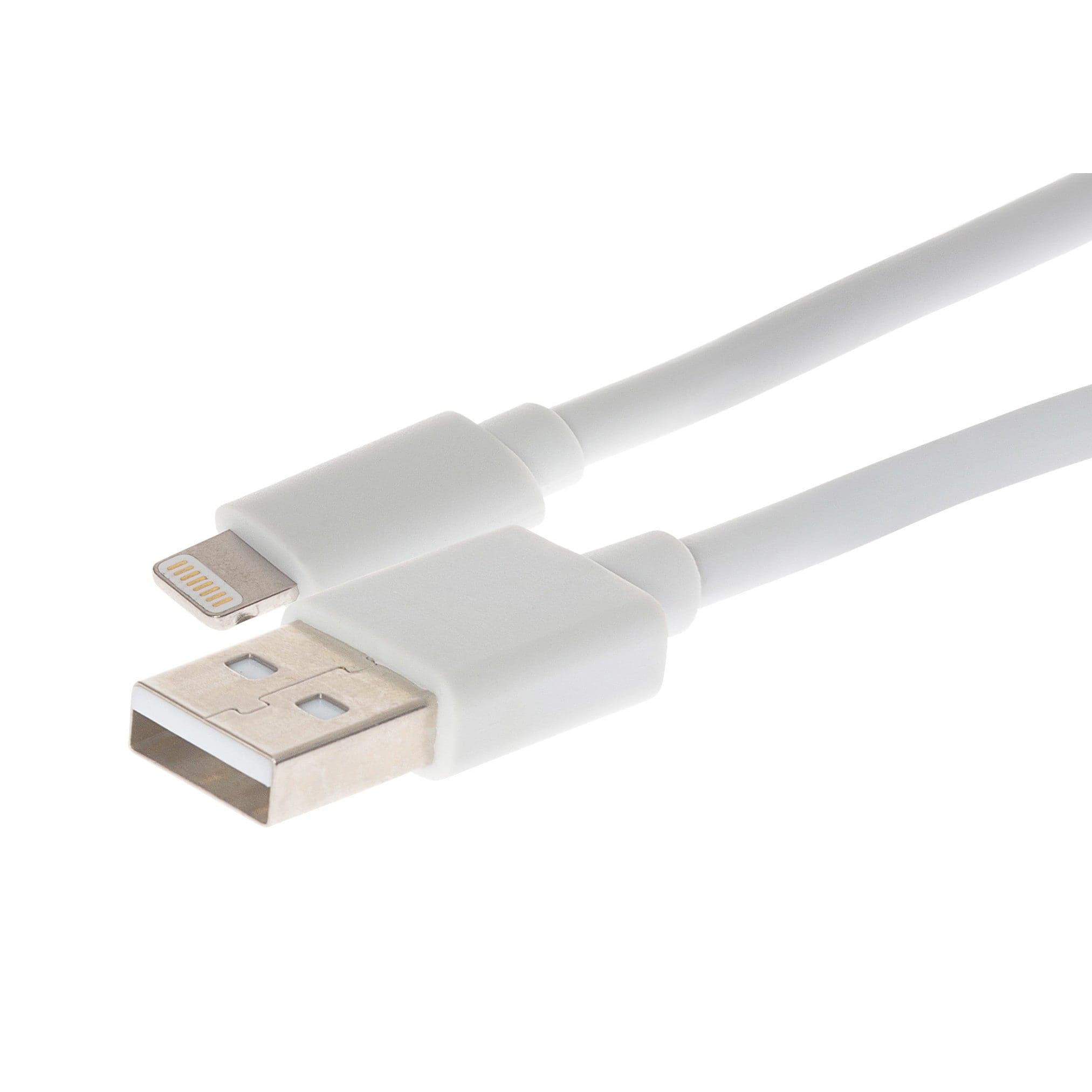 Maplin Premium Apple MFI Certified Tangle-Free Lightning to USB-A 2.0 Cable - White, 3m
