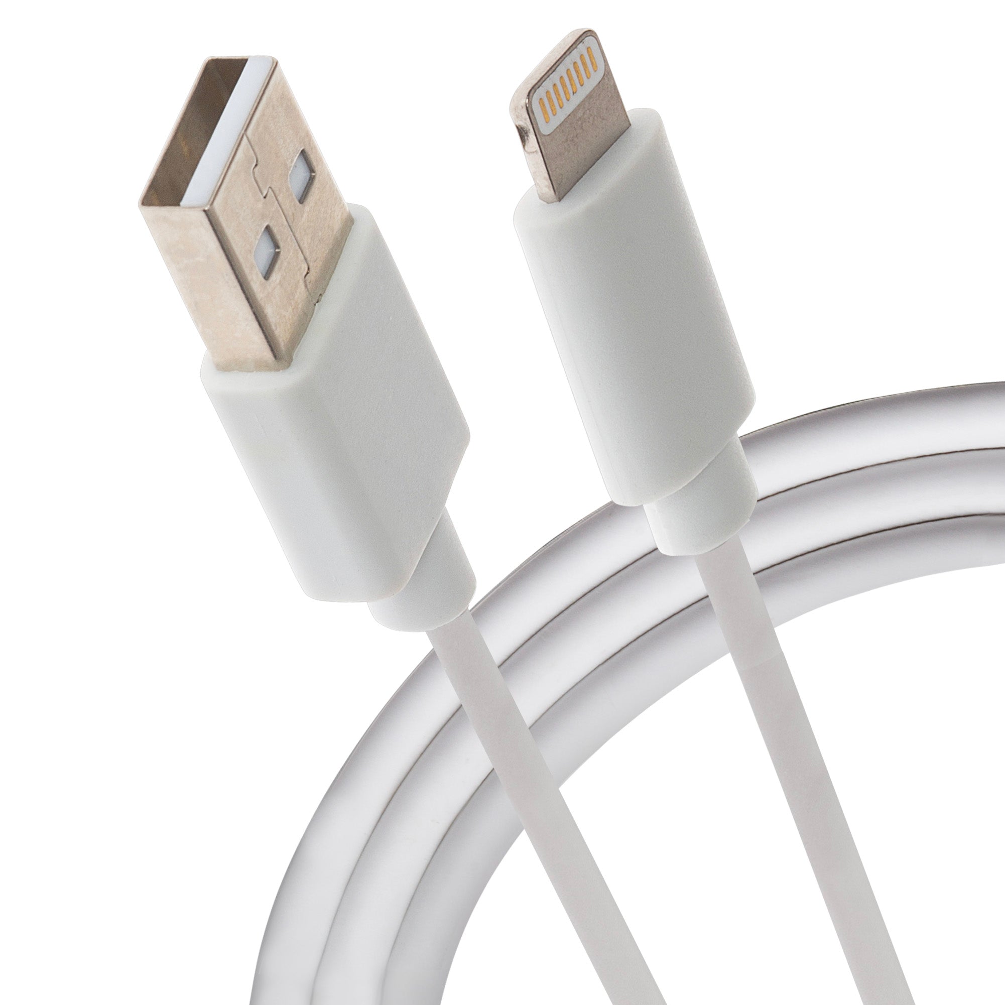 Maplin Premium Apple MFI Certified Tangle-Free Lightning to USB-A 2.0 Cable - White, 3m