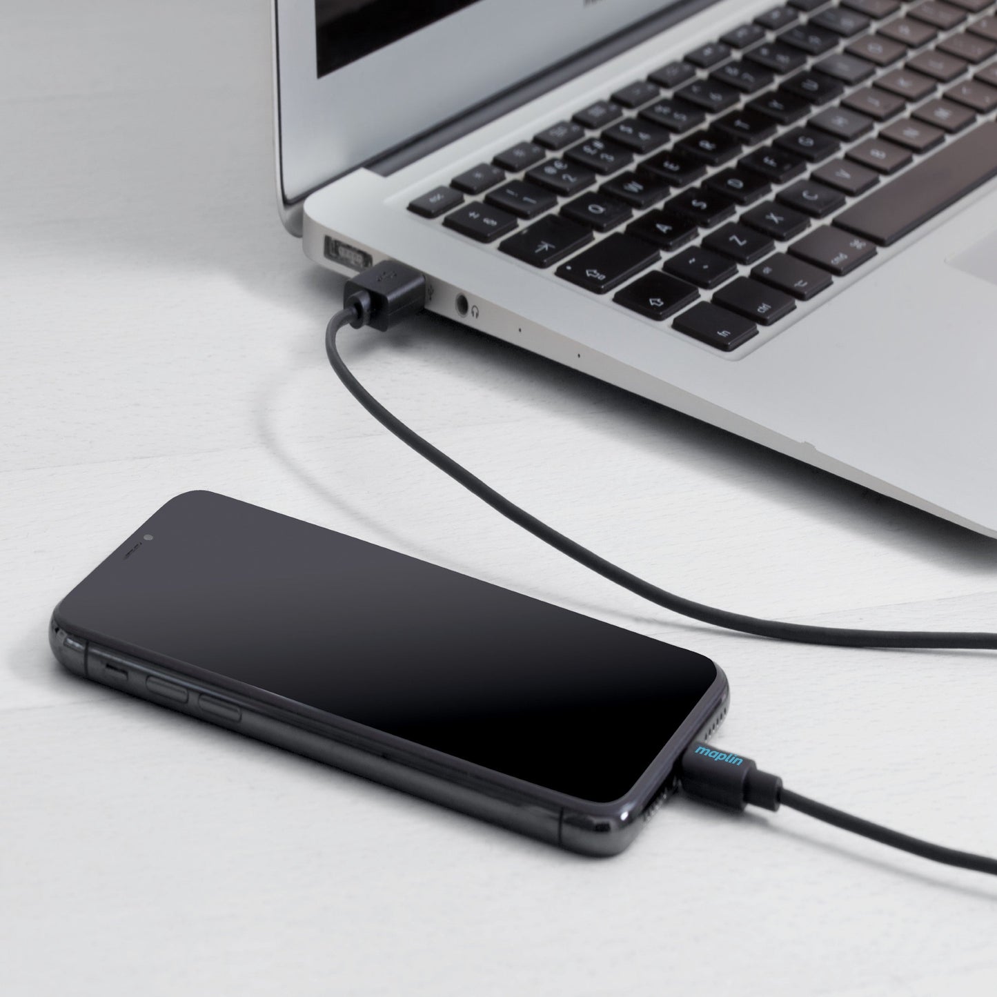 Maplin Lightning to USB-A Cable - Black, 0.5m - maplin.co.uk