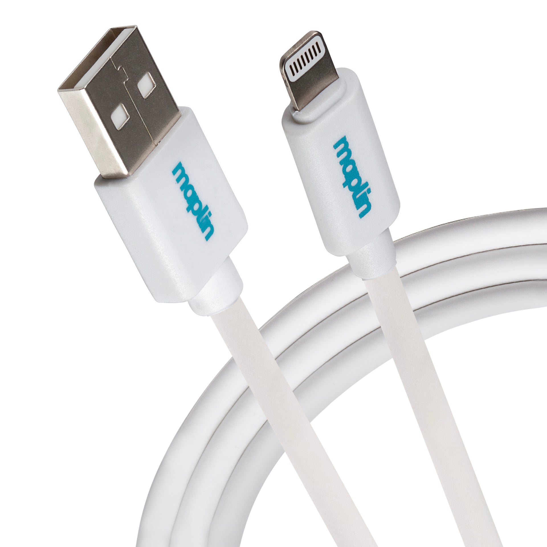 Premium Apple MFI Certified Tangle Free Lightning to USB 2.0 Cable White 1.5m