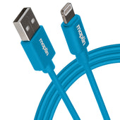 Maplin Premium Lightning to USB-A Cable - 0.75m Blue