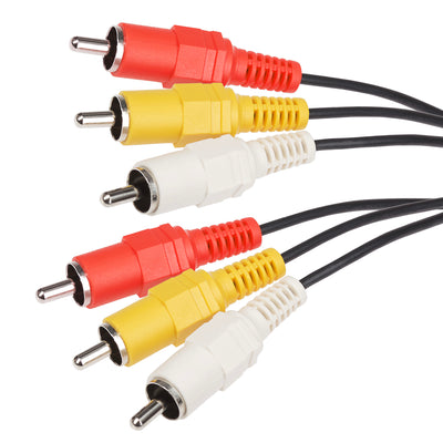 Maplin Triple RCA Phono to Triple RCA Phono Cable - Black, 3m