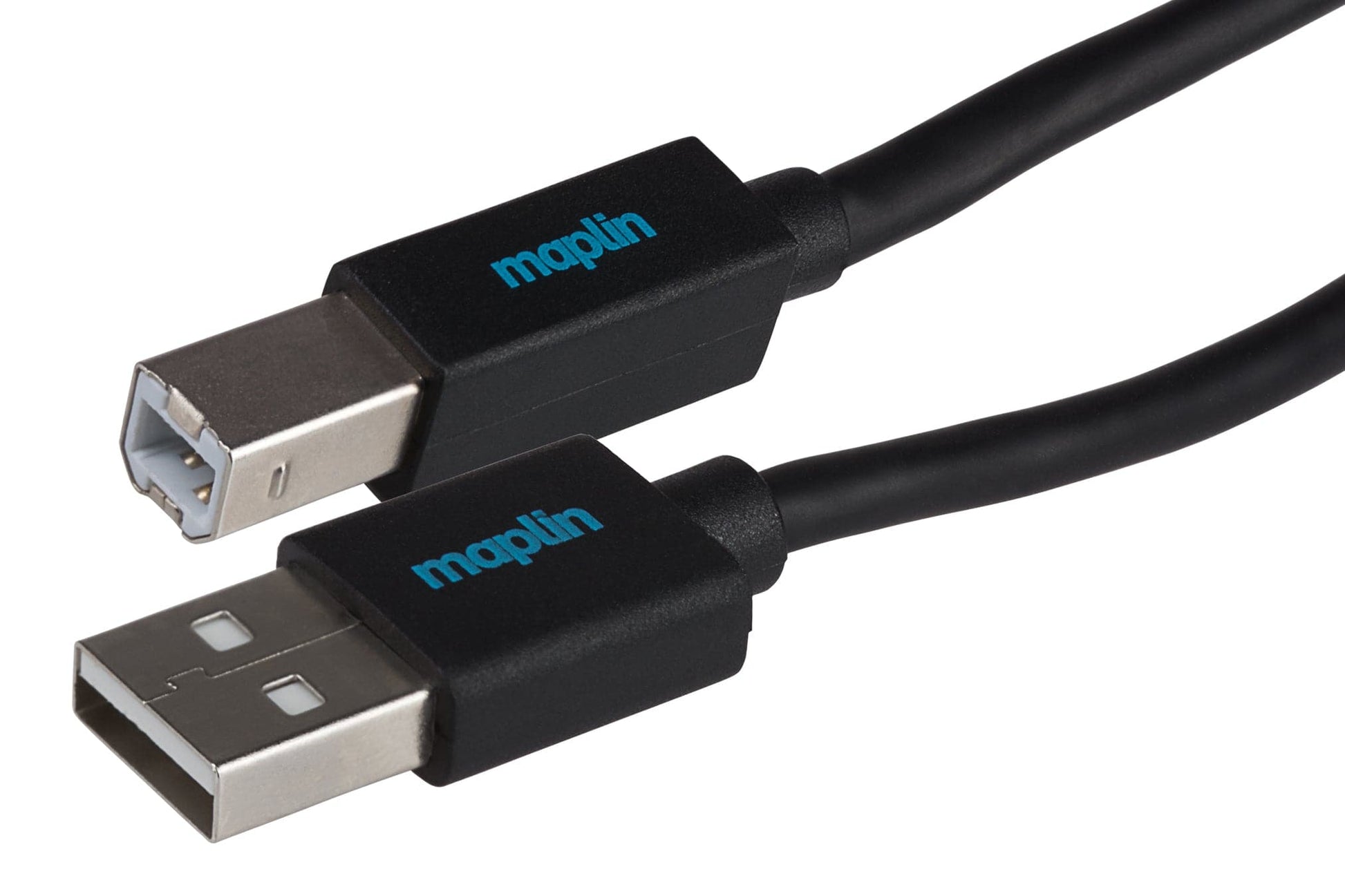 Maplin USB-A to USB-B Cable - Black - maplin.co.uk