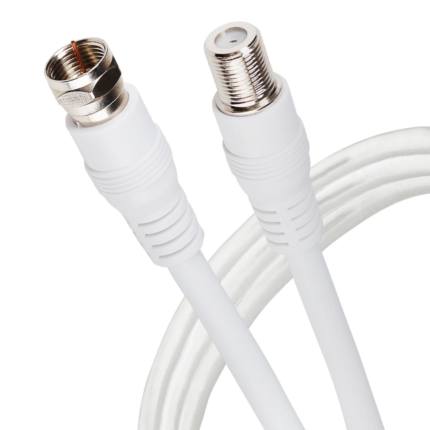 Maplin F Type Male to F Type Female TV Satellite Aerial Coaxial Extension Cable - White - maplin.co.uk