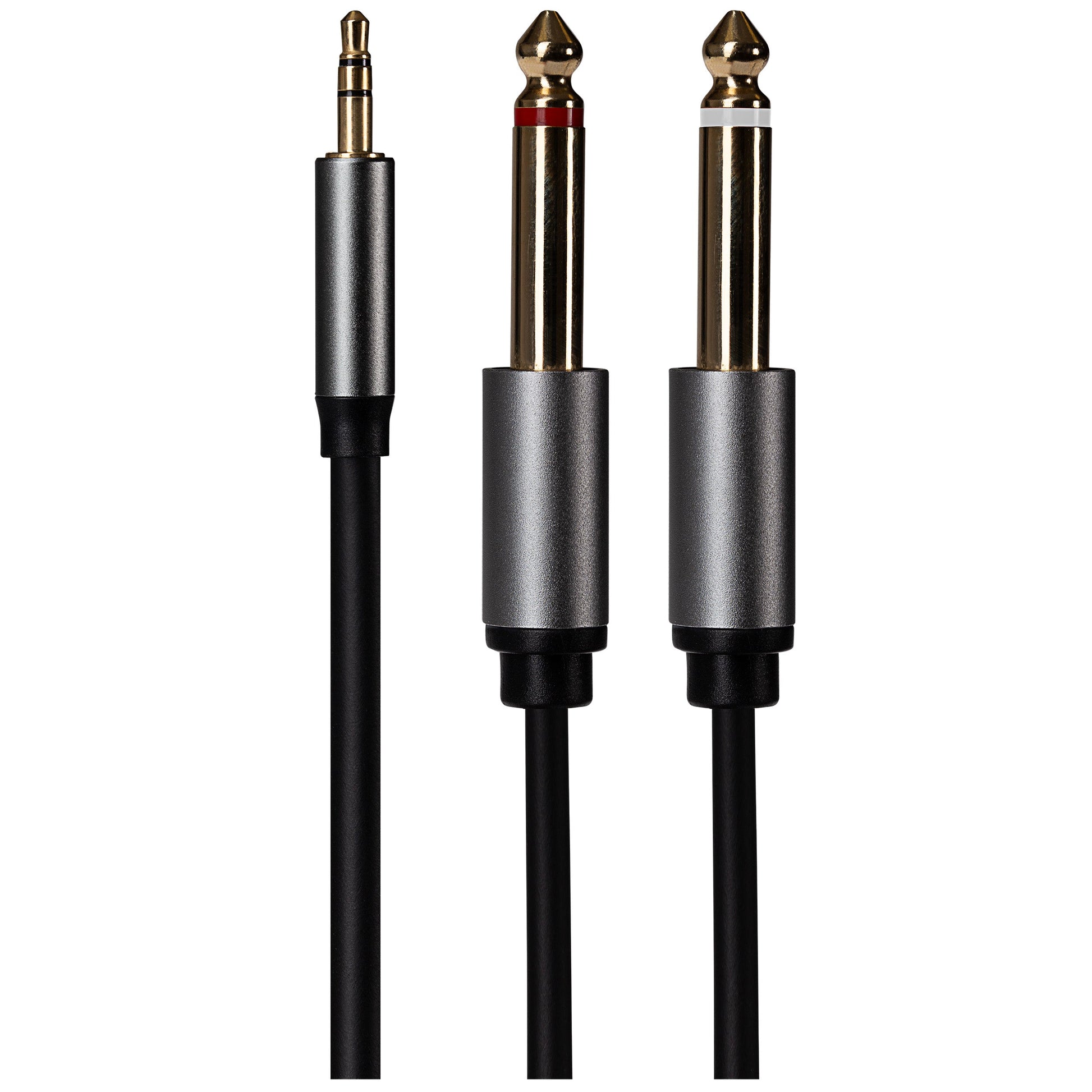 ProSound 3.5mm Stereo Jack to Twin 1/4 Mono Jack Cable - Black