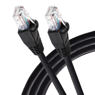 Maplin CAT6 RJ45 Plug UTP Ethernet Network Cable - Black, 3m (Pack of 3)