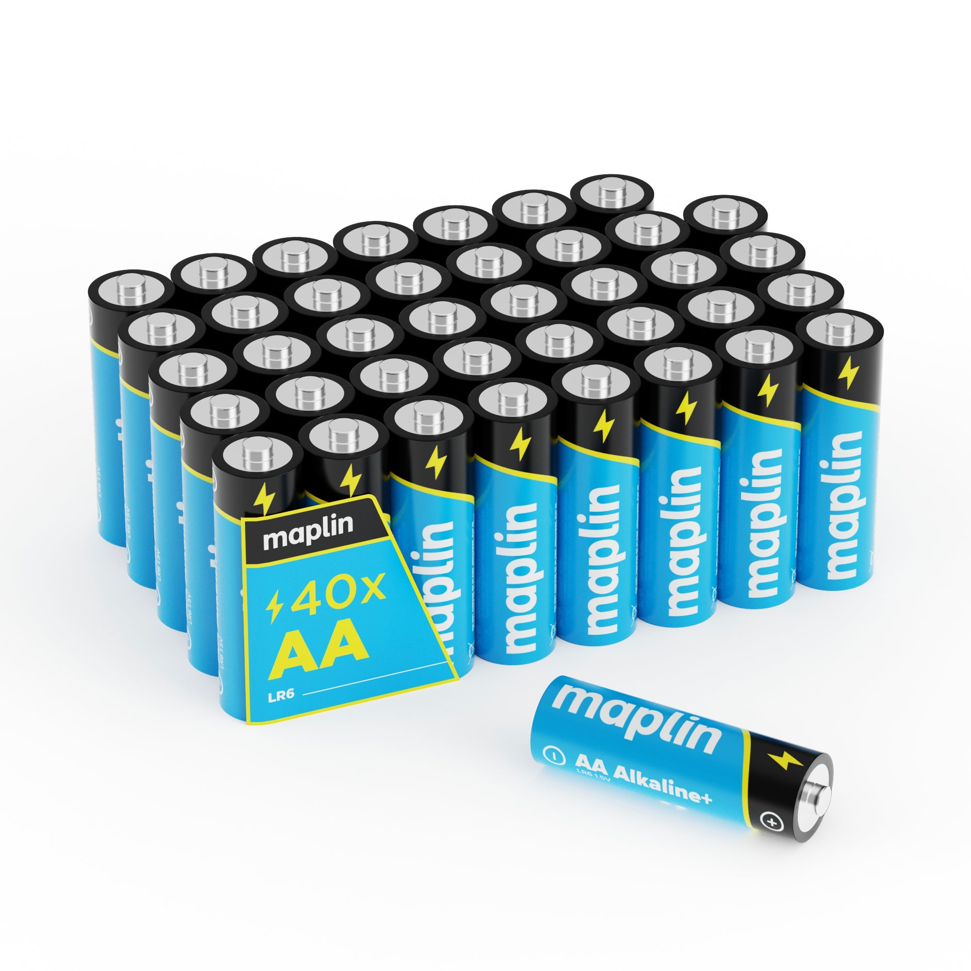 Maplin AA LR6 7 Years Shelf Life High Performance 1.5V Alkaline Batteries - maplin.co.uk