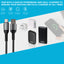 Maplin USB-C to USB-A Braided Cable - Silver, 0.5m