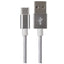 Maplin USB-C to USB-A Braided Cable - Silver, 2m - maplin.co.uk