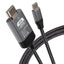 Maplin USB-C to HDMI Cable Adapter (Supports 4K Ultra HD @ 60Hz) - Black, 3m (Pack of 2)