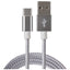 Maplin USB-C to USB-A Braided Cable - Silver, 1m